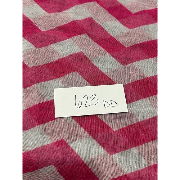 Chevron Pattern Infinity Scarf Pink White Shawl Wrap Lightweight Polyester - Picture 8 of 9